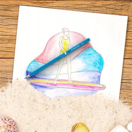 Staedtler akvarelinės kreidelės "design Journey", 12 spalvų