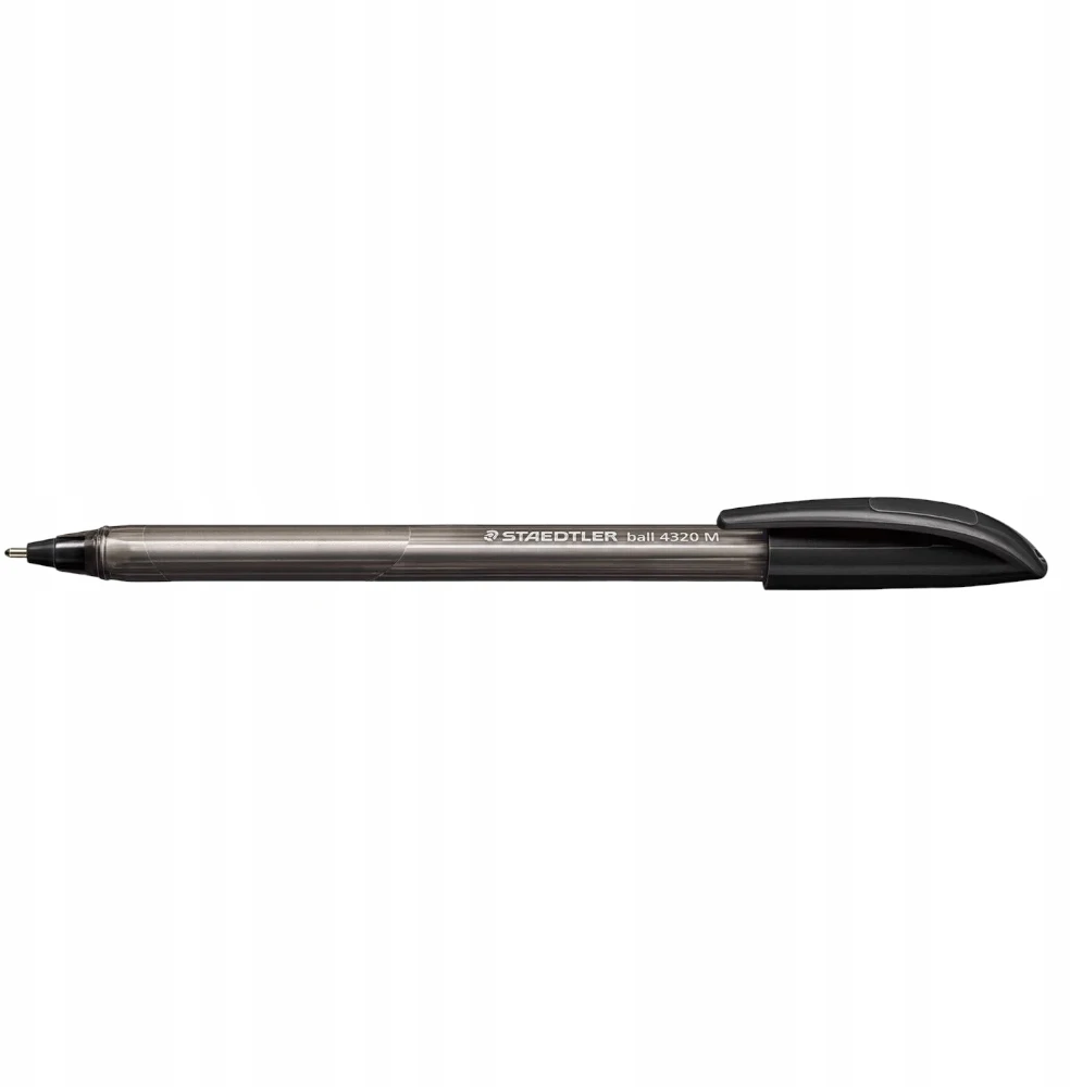 Staedtler Ball M rašikliai, 10 vnt., juodi, trikampiai