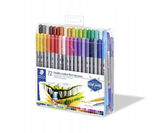 Flomasteriai STAEDTLER, dvipusiai, 72 vnt.