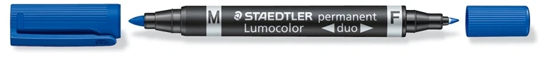 Permanentinis žymeklis STAEDTLER LUMOCOLOR DUO 348, MĖLYNA