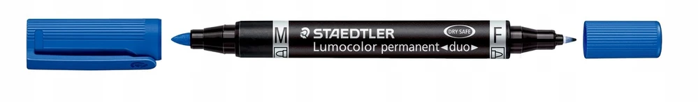Permanentinis žymeklis STAEDTLER LUMOCOLOR DUO 348, MĖLYNA