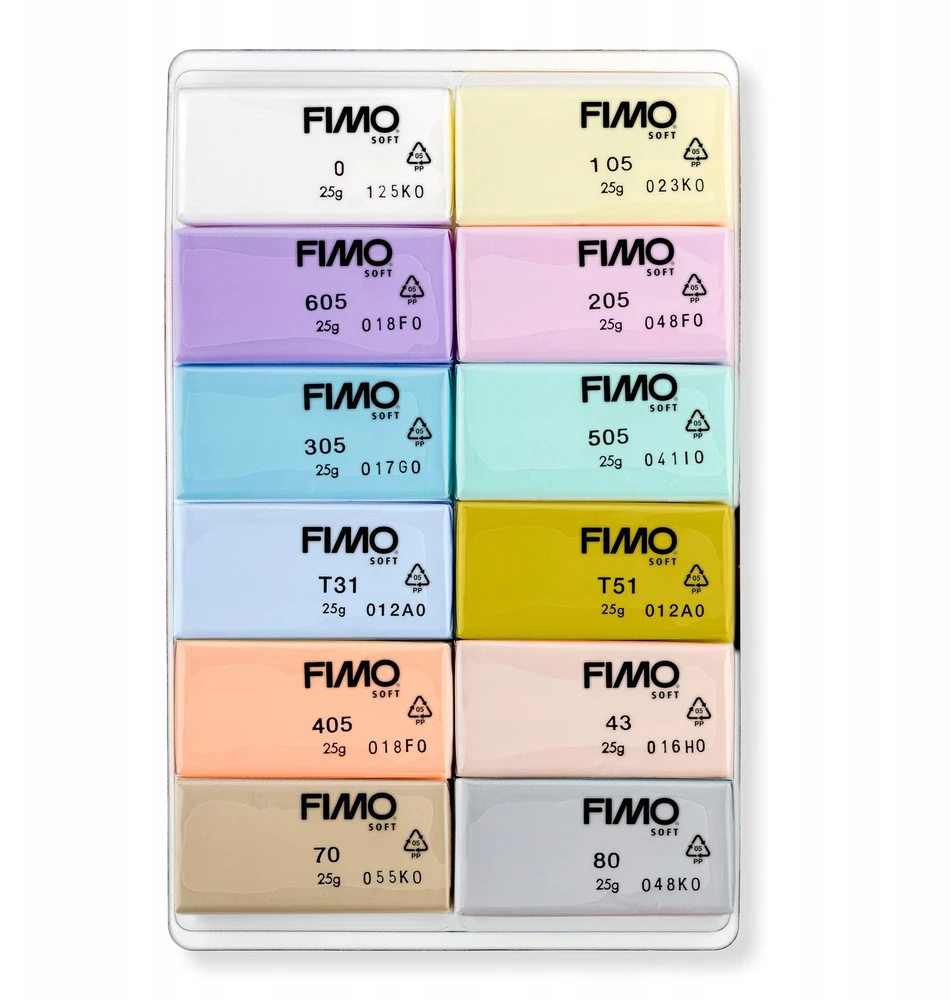 Staedtler FIMO minkštų rašiklių rinkinys, 12 x 25 g, pastelinės spalvos (8023 C12-3)