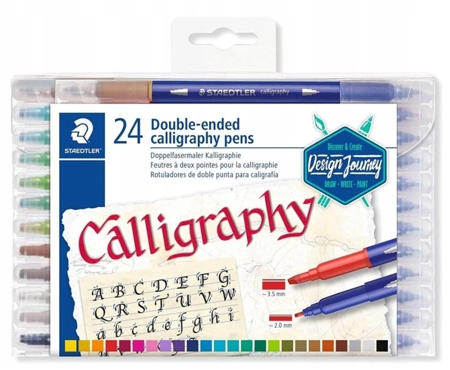 Staedtler kaligrafijos žymekliai, 2.0/3.5mm, 24 vnt.