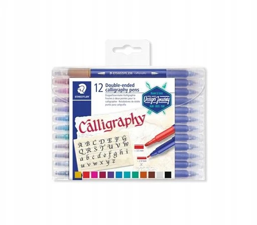 Staedtler Kaligrafiniai "calligraph Duo" markeriai, 12 spalvų, 2,0/3,5 mm