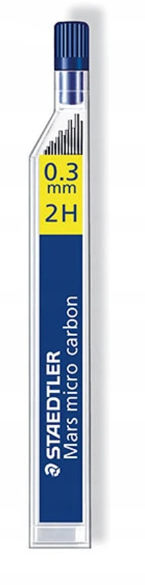 Staedtler Mars Micro Carbon pieštuko šerdelės, 0.3mm, 2h, 12 vnt.