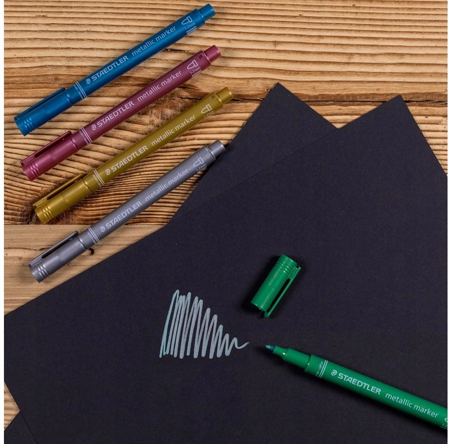 Žymeklis STAEDTLER Metallic, 5 vnt., įvairių sp.