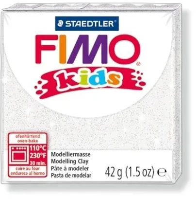 Staedtler Modeliavimo pasta - Fimo - Vaikams - Balta su blizgučiais - 42 gramai - Lanksti ir lengva formuoti