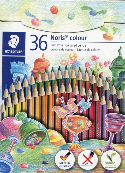 Spalvoti pieštukai STAEDTLER NORIS COLOUR 185, 36 spalvos