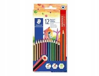 Staedtler Noris Colour spalvoti pieštukai, 12 vnt. + pieštukas