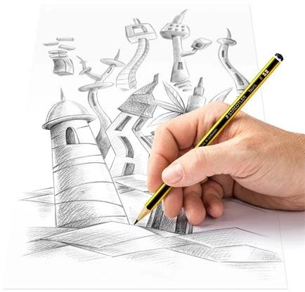 Staedtler Noris grafitinis pieštukas, kietumas B, šešiakampis