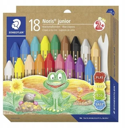 Staedtler Noris Junior kreidelės, 18 spalvų, jumbo