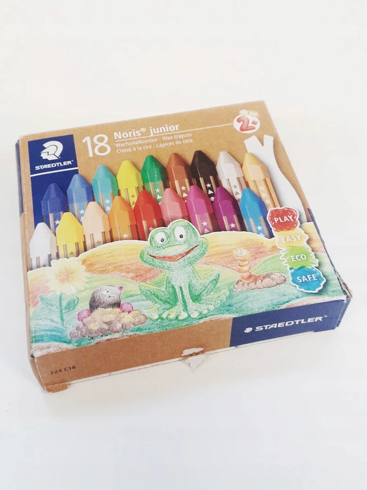 Staedtler Noris Junior kreidelės, 18 spalvų, jumbo
