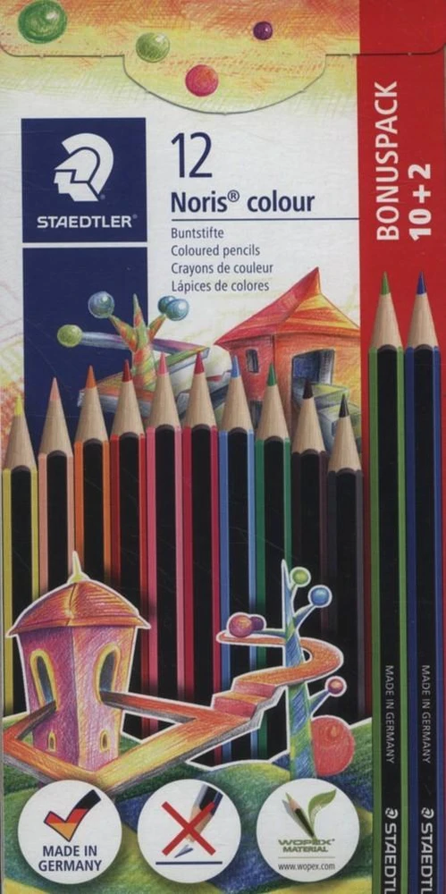 Spalvoti pieštukai STAEDTLER Noris Colour, 12 vnt.