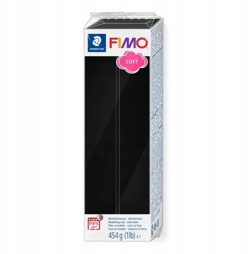 Staedtler Polimerinė pasta - Fimo - Soft - 454g - Juoda nr. 9 - Lengva manipuliuoti