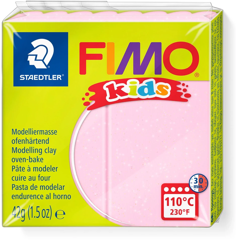 Staedtler Polimerinio modelino žaidimas - KRAUJO KIRMĖLIS - Fimo vaikams - Šviesiai rožinė - Užsegamas maišelis