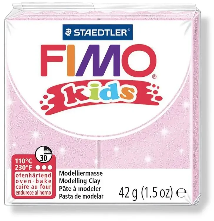 Staedtler Polimerinio modelino žaidimas - KRAUJO KIRMĖLIS - Fimo vaikams - Šviesiai rožinė - Užsegamas maišelis
