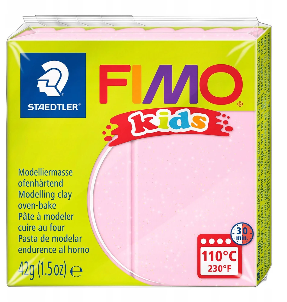 Staedtler Polimerinio modelino žaidimas - KRAUJO KIRMĖLIS - Fimo vaikams - Šviesiai rožinė - Užsegamas maišelis