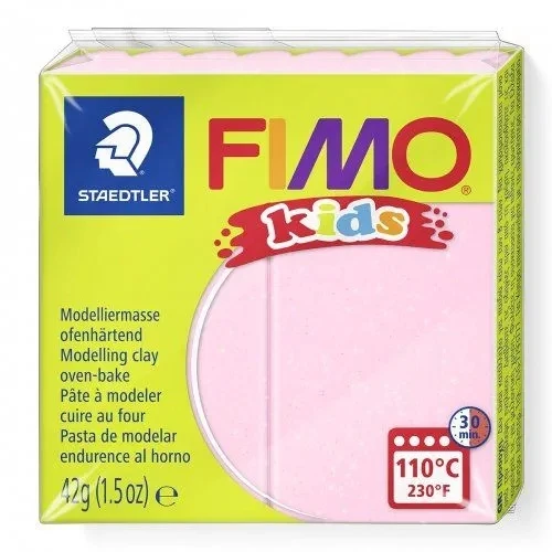 Staedtler Polimerinio modelino žaidimas - KRAUJO KIRMĖLIS - Fimo vaikams - Šviesiai rožinė - Užsegamas maišelis