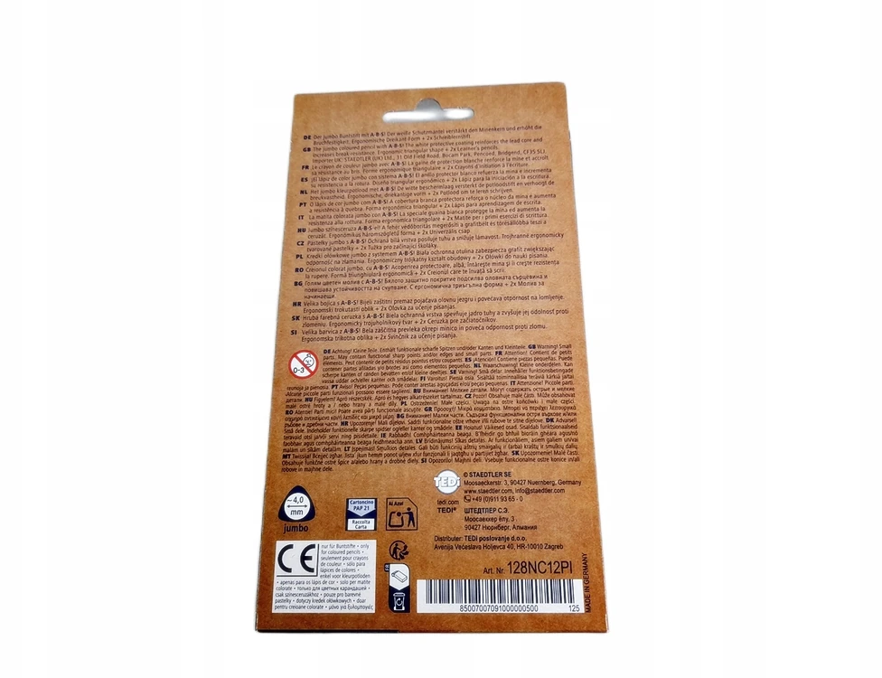 Spalvoti pieštukai STAEDTLER Noris Jumbo, 12 vnt.