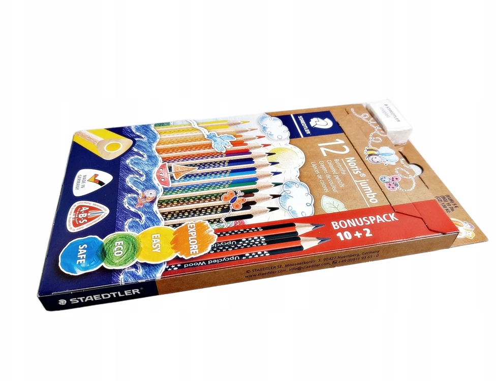 Spalvoti pieštukai STAEDTLER Noris Jumbo, 12 vnt.
