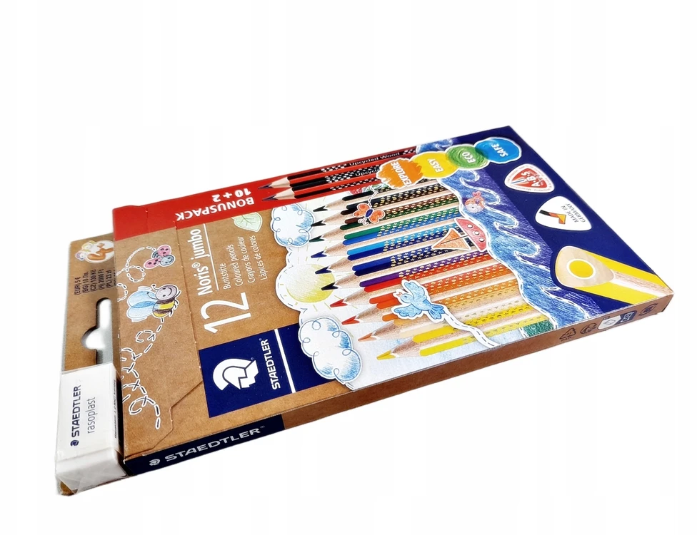 Spalvoti pieštukai STAEDTLER Noris Jumbo, 12 vnt.