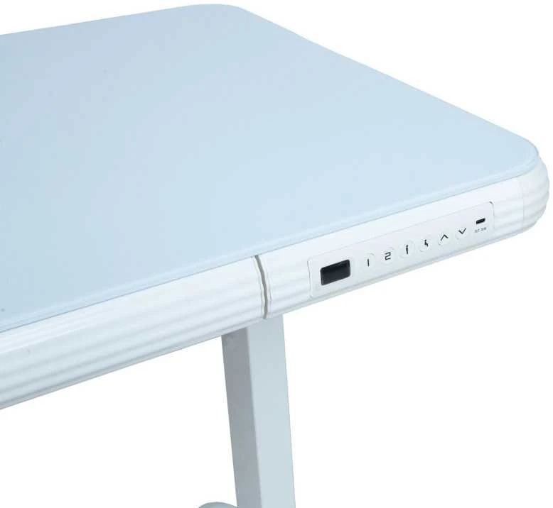 Home4You Stalas ERGO FIT Elektrinis, Reguliuojamo aukščio, Baltas, 122x62 cm