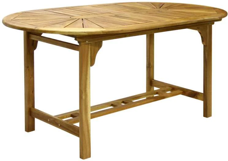 Home4You Stalas FINLAY 153/195x90x72cm, akacijos spalvos