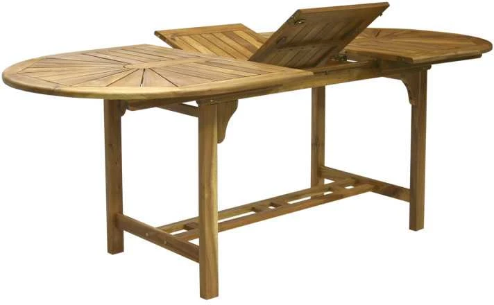 Home4You Stalas FINLAY 153/195x90x72cm, akacijos spalvos