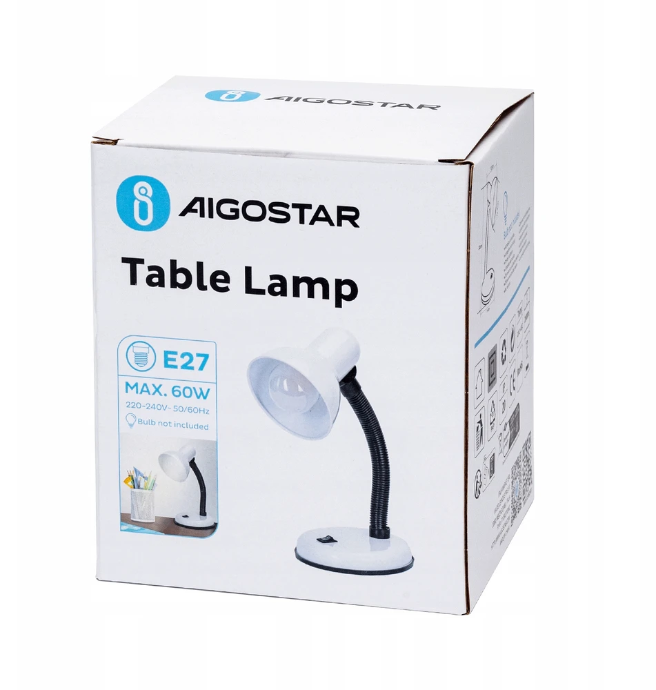 Stalinė lempa Aigostar 31 cm, balta