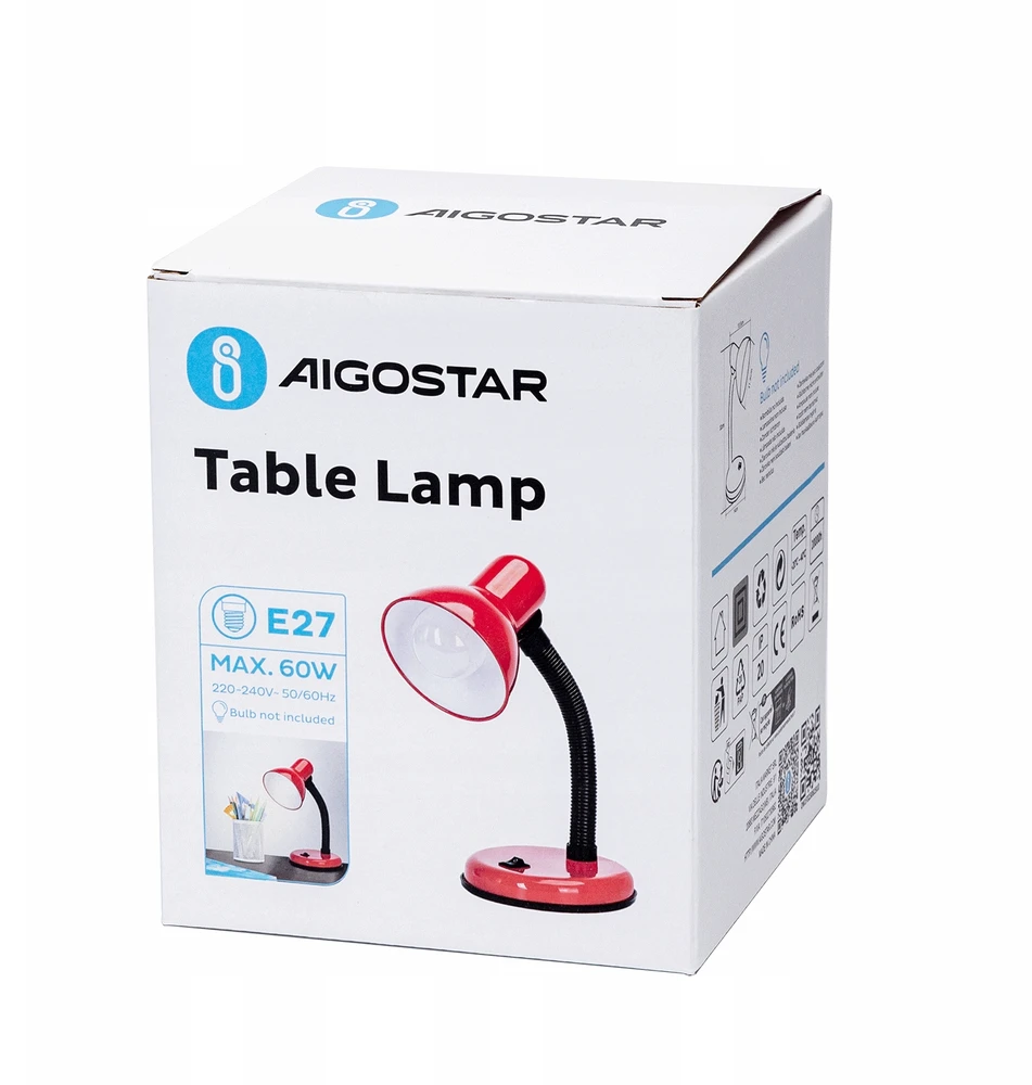 Stalinė lempa Aigostar 31 cm, raudona