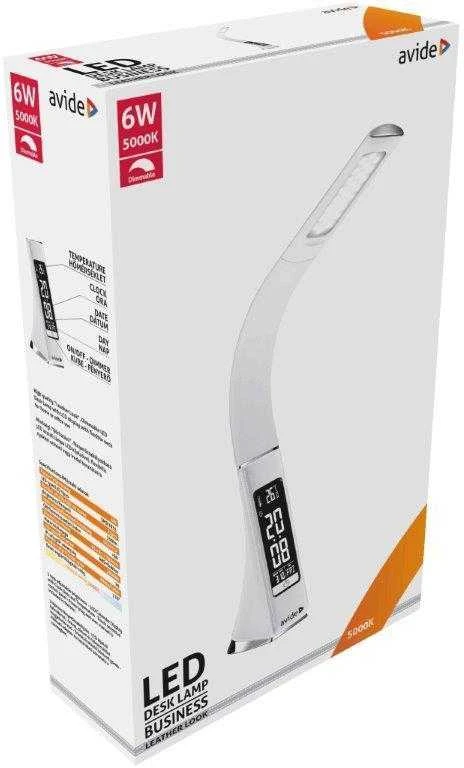 Avide LED stalinis šviestuvas Business 6W LCD odos imitacija baltas
