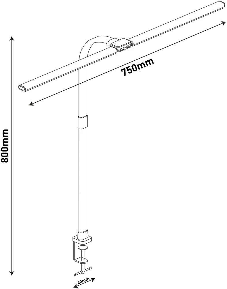Avide LED stalinis šviestuvas 18W Double Head