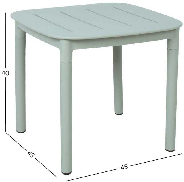 Home4You Staliukas MANGO 45x45xH40cm Žalsvai pilkas plastikas