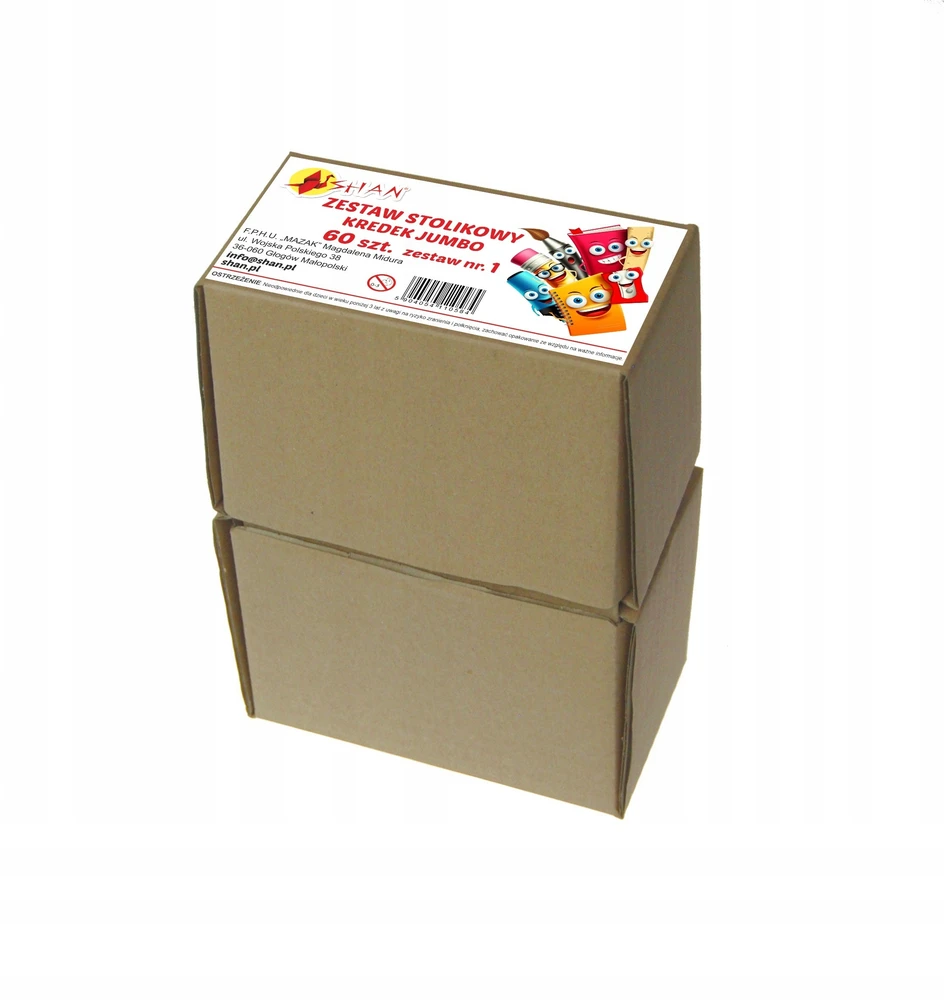 Stalo rinkinys trikampių kreidelių JUMBO 60 vnt Nr.1 ​​Shan 0584