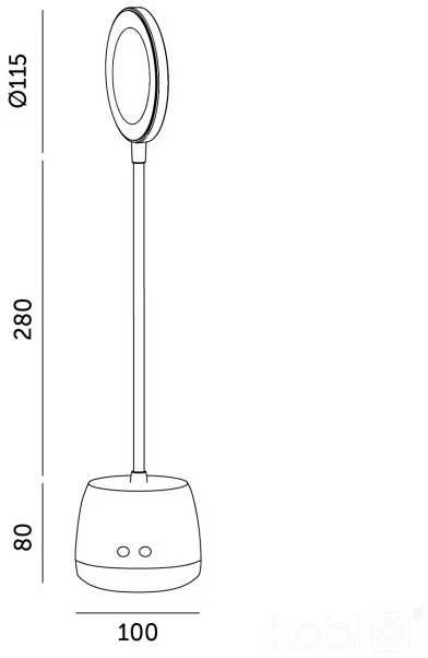 5W LED įkraunamas stalo šviestuvas LUSIA, baltas, 3000/4000K, dimeriuojamas