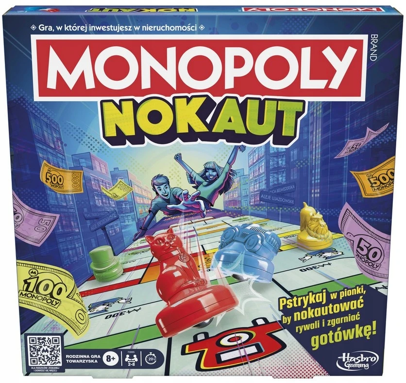 Hasbro Stalo žaidimas Monopoly Knockout Social Family FLICK WIN 8+ Years