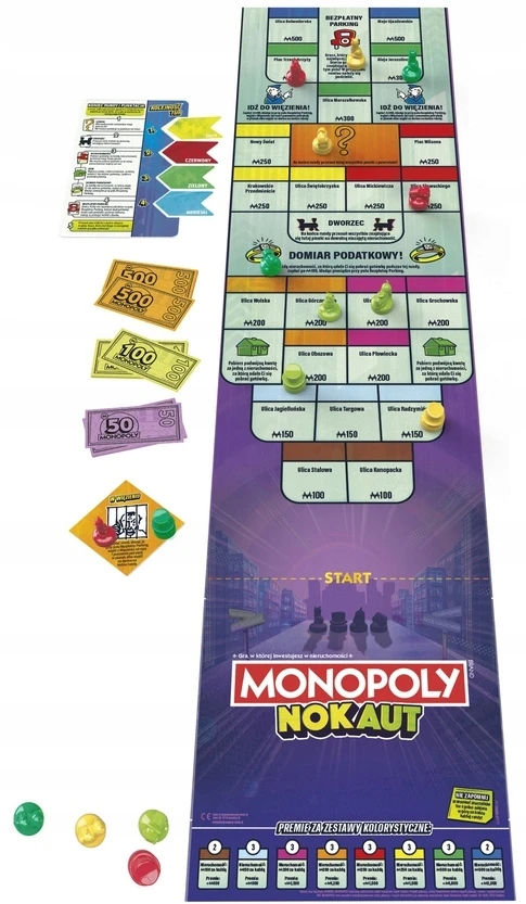 Hasbro Stalo žaidimas Monopoly Knockout Social Family FLICK WIN 8+ Years