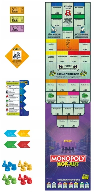 Hasbro Stalo žaidimas Monopoly Knockout Social Family FLICK WIN 8+ Years