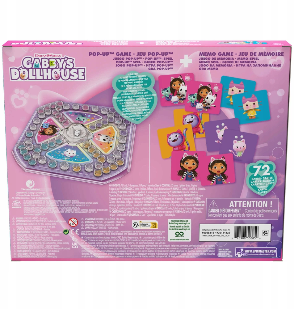 Stalo žaidimas Pop Up Gabby's Dollhouse