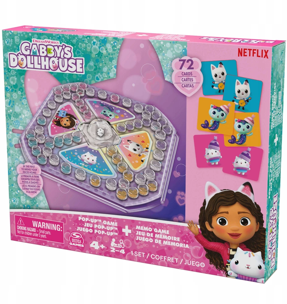 Stalo žaidimas Pop Up Gabby's Dollhouse