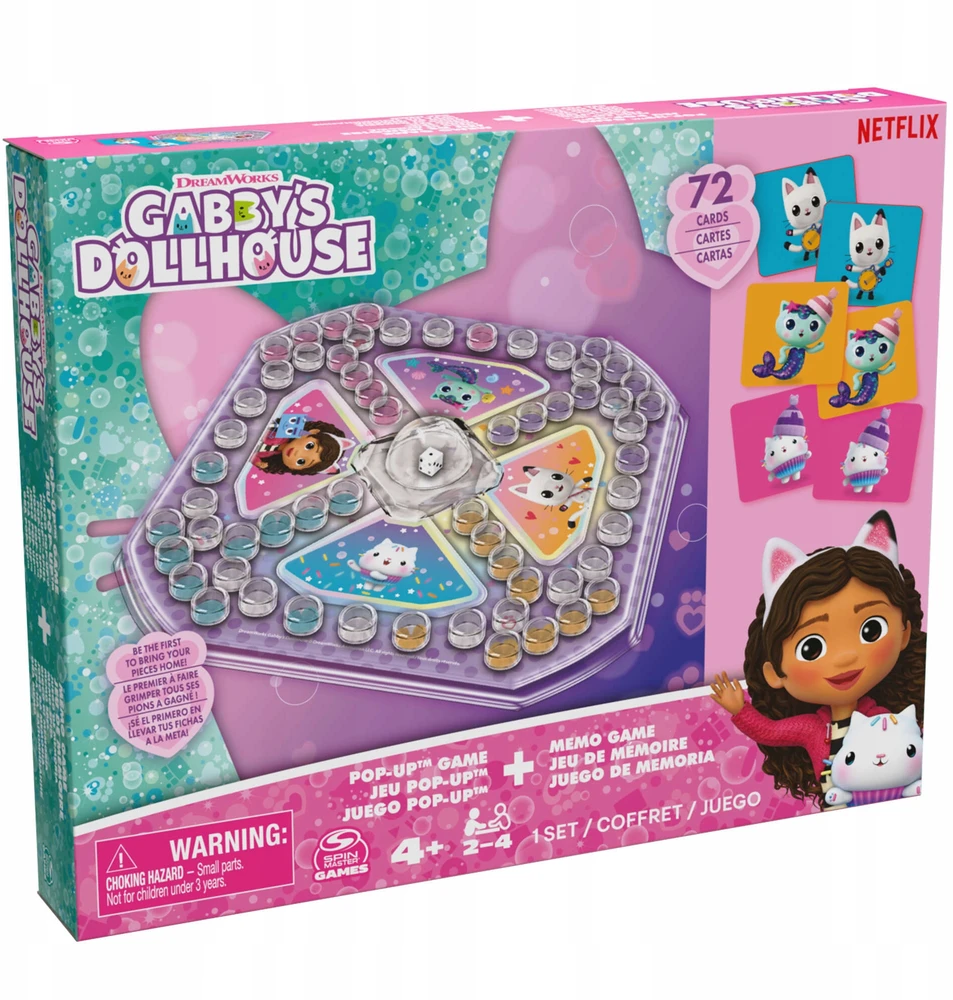 Stalo žaidimas Pop Up Gabby's Dollhouse