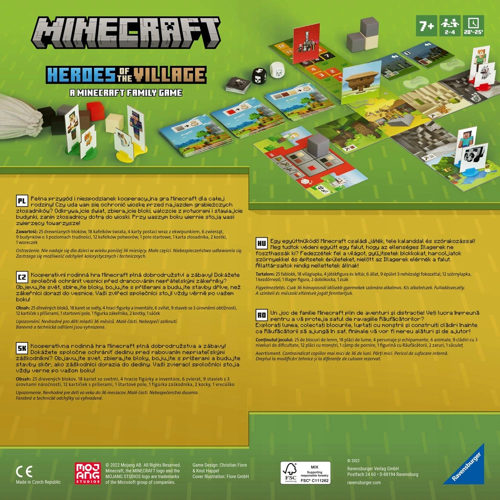 Stalo žaidimas Ravensburger Minecraft Heroes PL/CS/SK/HU/RU 20936