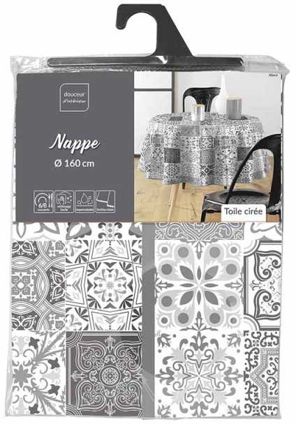 Douceur Dinterieur Staltiesė D160 cm pilkų atspalvių PVC PERSANE douceur d'intérieur