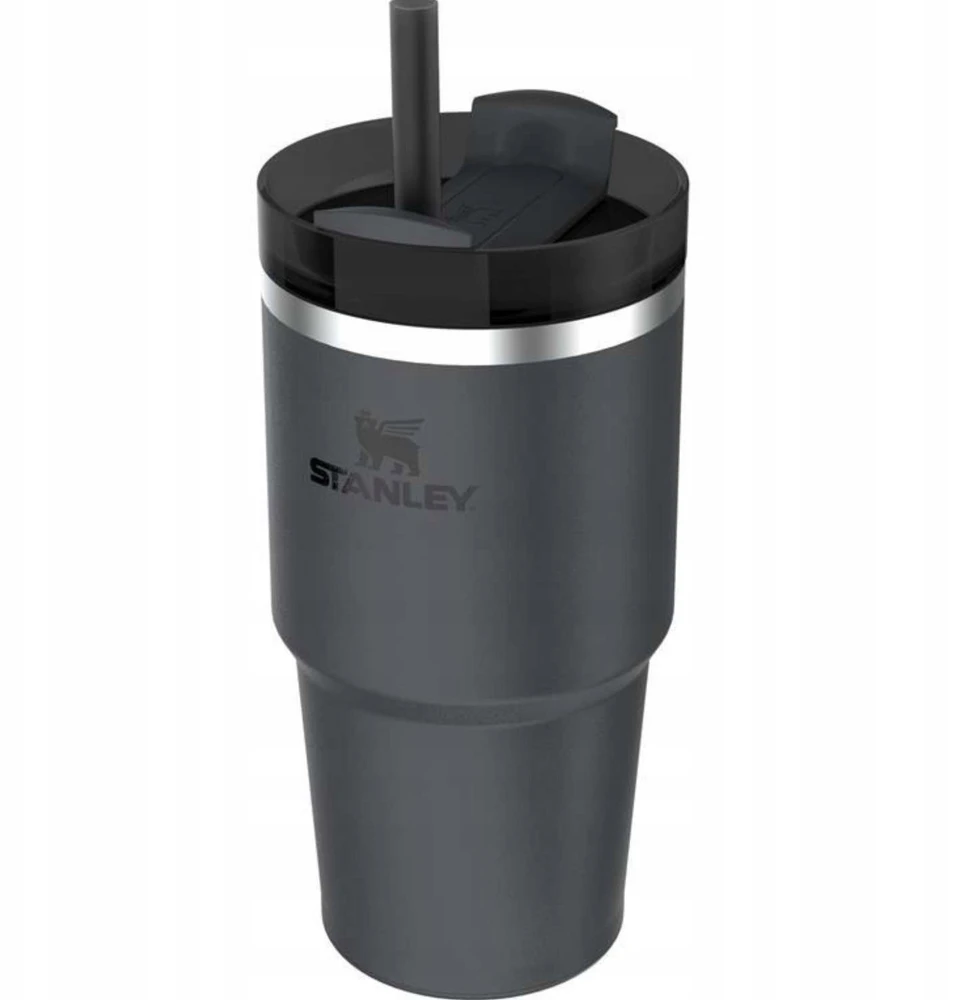 Gertuvė Stanley Quencher H2.O FlowState 0.6 l Juodas juoda