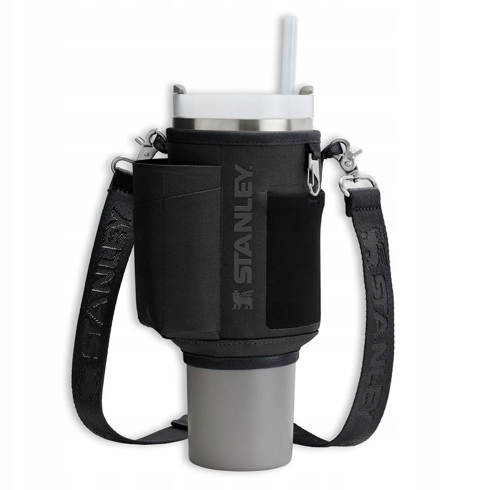 Stanley Termo puodelio su šiaudeliu dėklas &bdquo;The All-Day Quencher Carry-All&ldquo; 0,89 l, juodas