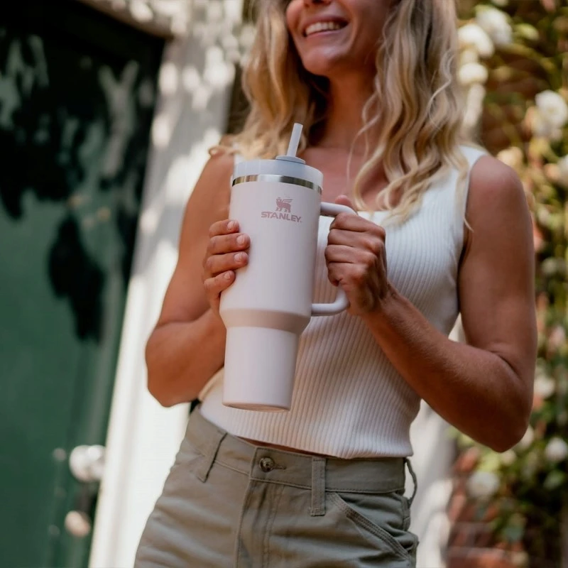 Gertuvė Stanley Quencher H2.O FlowState Tumbler 1.2L - rožinio kvarco spalvos