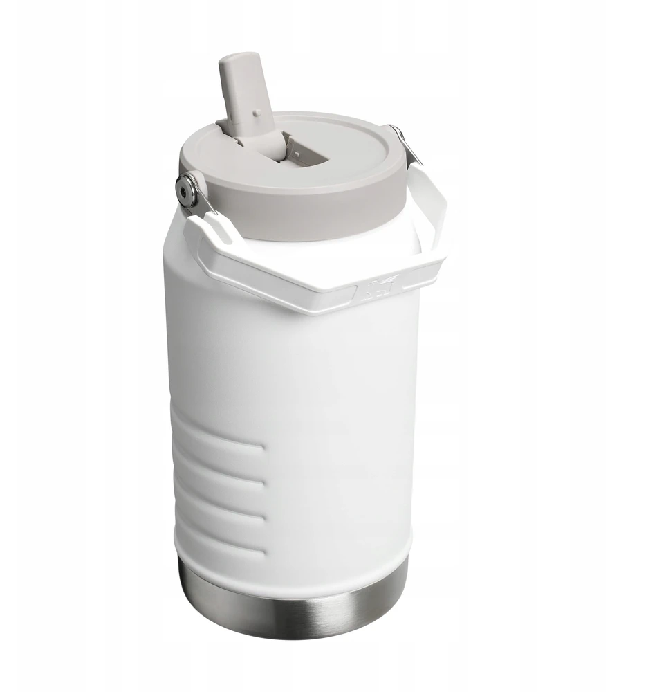 Stanley Termoso buteliukas su šiaudeliu The IceFlow Flip Straw 2.0 Jug 1.90L baltas