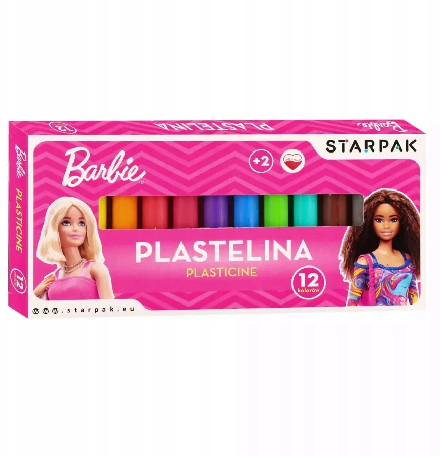 Starpak Star APVALUS PLASTILINAS MERGAITEI BARBIEMS, 12 SPALVŲ