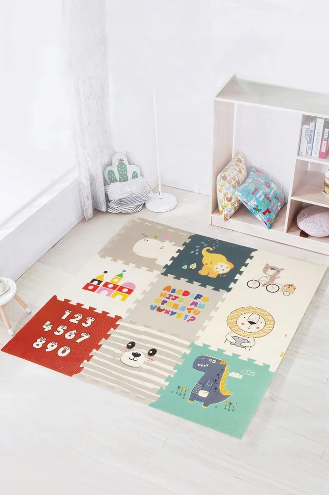 Star Ibaby MATA DLA NIEMOWLĄT BABIFY ANIMALS 165x165x1,5 CM Dėlionė EDUKACYJNE