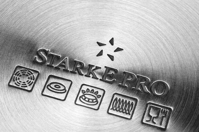 Starke Pro Gastro puodas 20l, daugiasluoksnis dugnas, su dangčiu